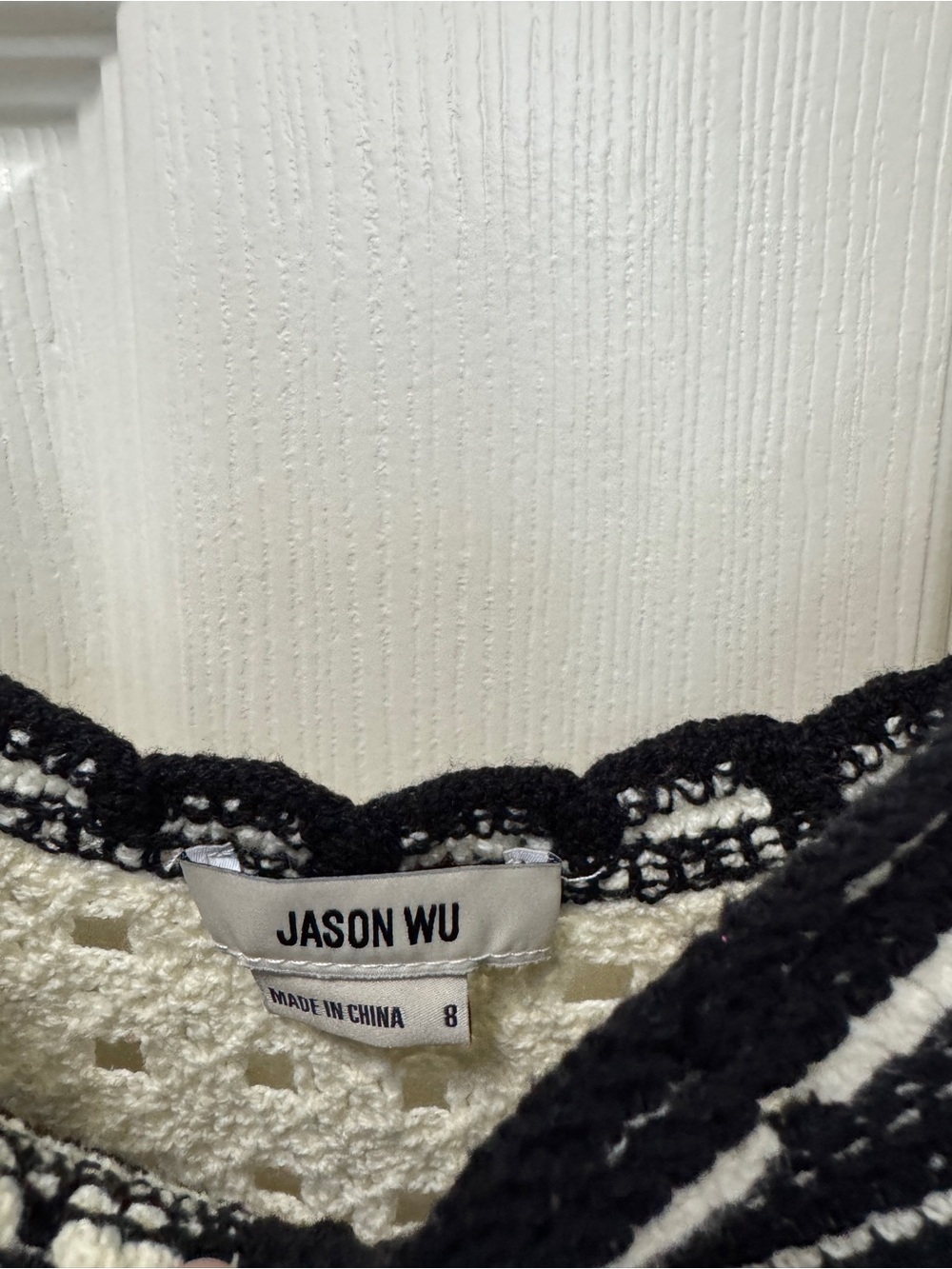 Jason Wu Crochet Knit Crop Top Boho Cottagecore, Festival Tank Sz. 8 - Picture 4 of 6